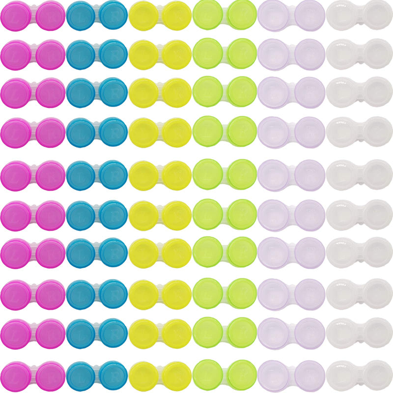 RONYOUNG 60PCS Contact Lens Cases Contact Lens Holder Box Left/Right Eyes Contact Lens Container, 6 Colors - NewNest Australia