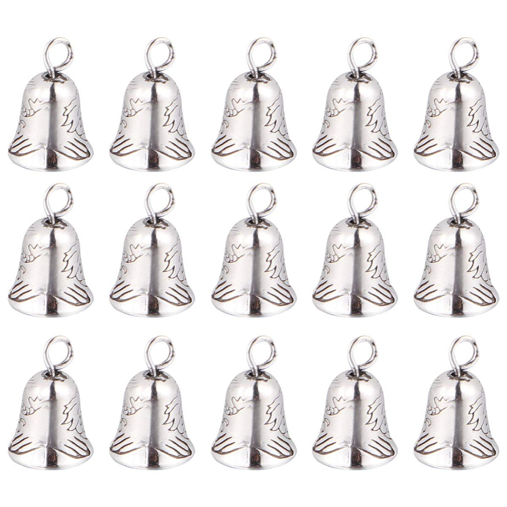 NUOBESTY 20pcs Antique Silver Bells Mini Jingle Bells Charms Handmade Ring Bells Ornaments for Jewelry Baby Shaker Rattle Wind Chime Art Crafts 1.5X1X1CM - NewNest Australia