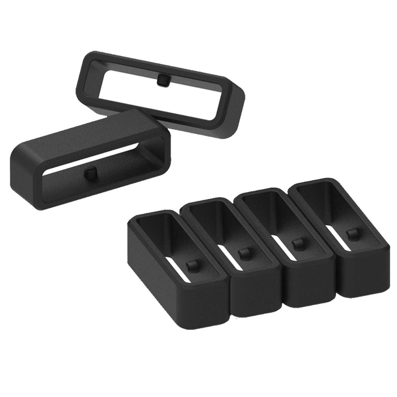 Band Keepers Compatible with Garmin Instinct/Instinct 2/Vivoactive 4/Fenix 7/Fenix 6/Fenix 5 Watch Bands, Silicone Fastener Rings Security Loop/Holder/Retainer (Black-6pcs) Black-6pcs - NewNest Australia