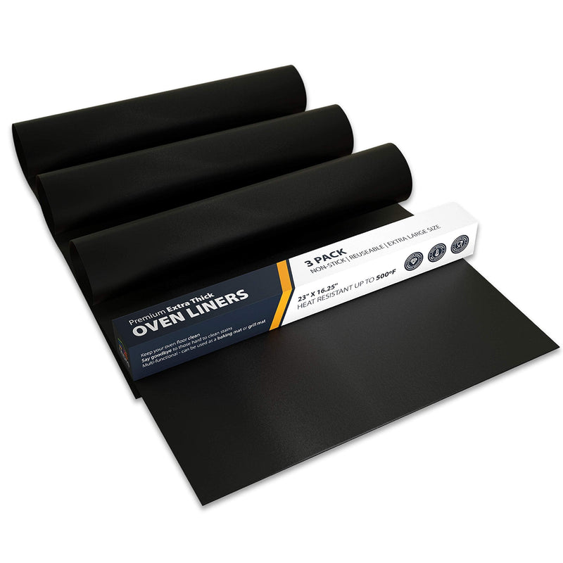Oven Liner by Linda’s Essentials (3 Pack) - Large Premium Oven Liners For Bottom of Electric Oven and Gas Oven - Reusable Non-Stick Oven Mat for Bottom of Oven - BPA and PFOA Free - NewNest Australia