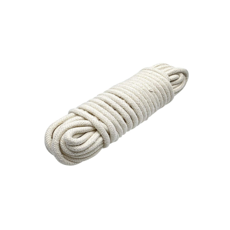1/4 Inch Natural Cotton Rope, White Craft Rope Clothesline, Used for DIY Rope Baskets, Handicrafts, Candle Wicks, etc, 6MM, 39 Feet. 39 FT - NewNest Australia