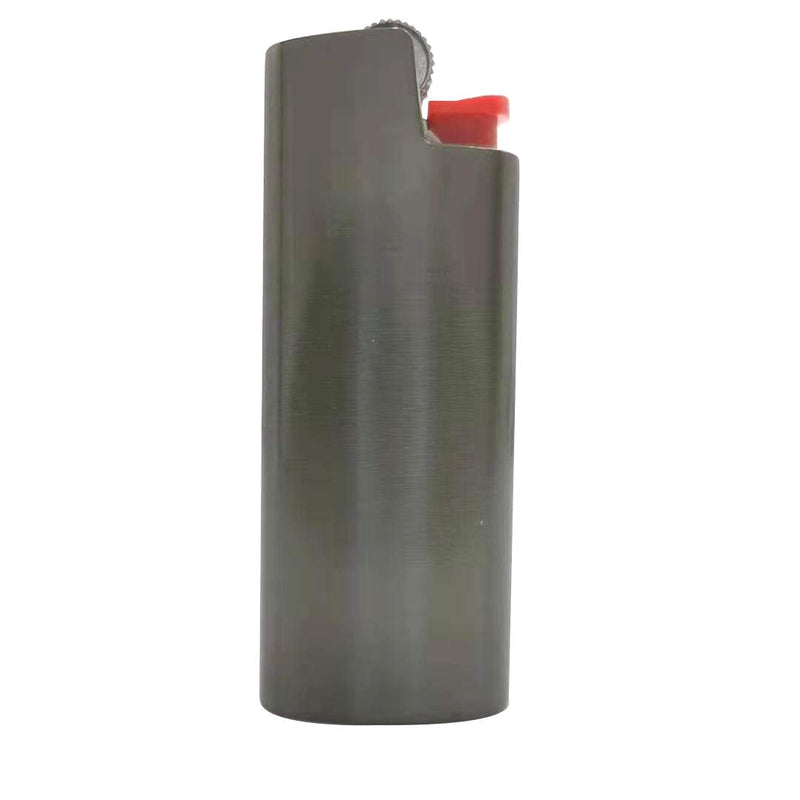 Lucklybestseller Vintage Metal Lighter Case Cover Holder for BIC Mini Lighter J5 Dark Gray - NewNest Australia