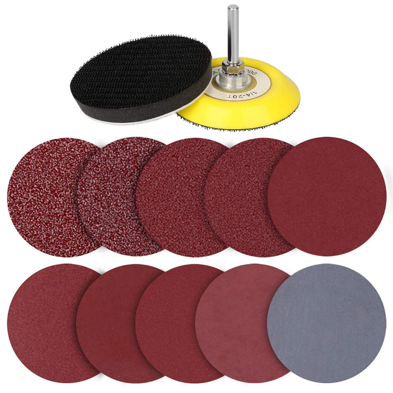 3 Inch 200 pcs Sanding Discs Pad Kit for Drill Sanding Attachments Grinder Rotary Tools, Hook and Loop Sandpaper Discs with 1/4 Inch Backer Plate Shank and Soft Foam Buffering Pad (80-3000 Grit) 3 Inch - NewNest Australia