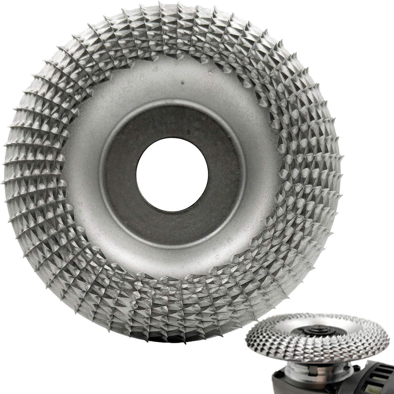 Winbyoan Wood Carving Disc Grinder Shaping Disc 7/8 Inch Bore Wood Tungsten Carbide Grinding Wheel Carving Abrasive Disc for Sanding Carving Shaping (100mm, Arc Type, Silver) - NewNest Australia