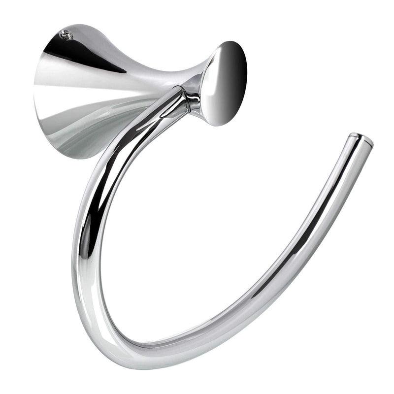 uxcell Towel Ring Towel Holder, Hand Towel Holder for Bathroom, Kitchen Towel Hanger, Zinc-Alloy Polished Finish Silver - NewNest Australia