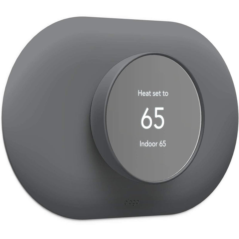 elago Wall Plate Cover Plus Compatible with Google Nest Thermostat 2020 [Charcoal] - Durable Polycarbonate Material, Easy Installation, Complementary Design Charcoal Grey - NewNest Australia