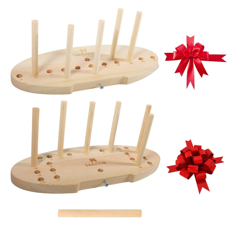 Bow Maker for Ribbon, Holiday Wreaths,Wooden Wreath Bow Maker Tool for Creating Gift Bows, Party Decorations, Hair Bows, Corsages, Holiday Wreaths, Various Crafts(Double-Sided) - NewNest Australia