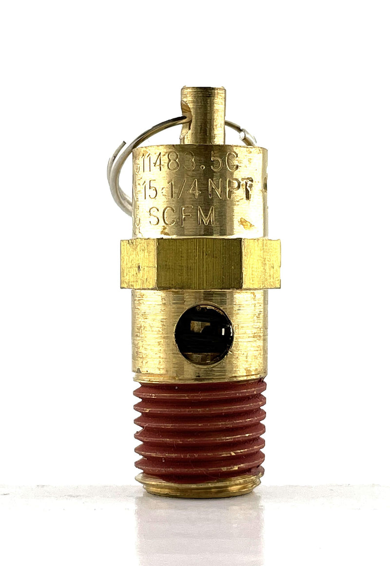 NEW Control Devices AX Series Brass ASME Safety Valve 1/4" NPT 140 PSI 55 SCFM SV-140 - NewNest Australia
