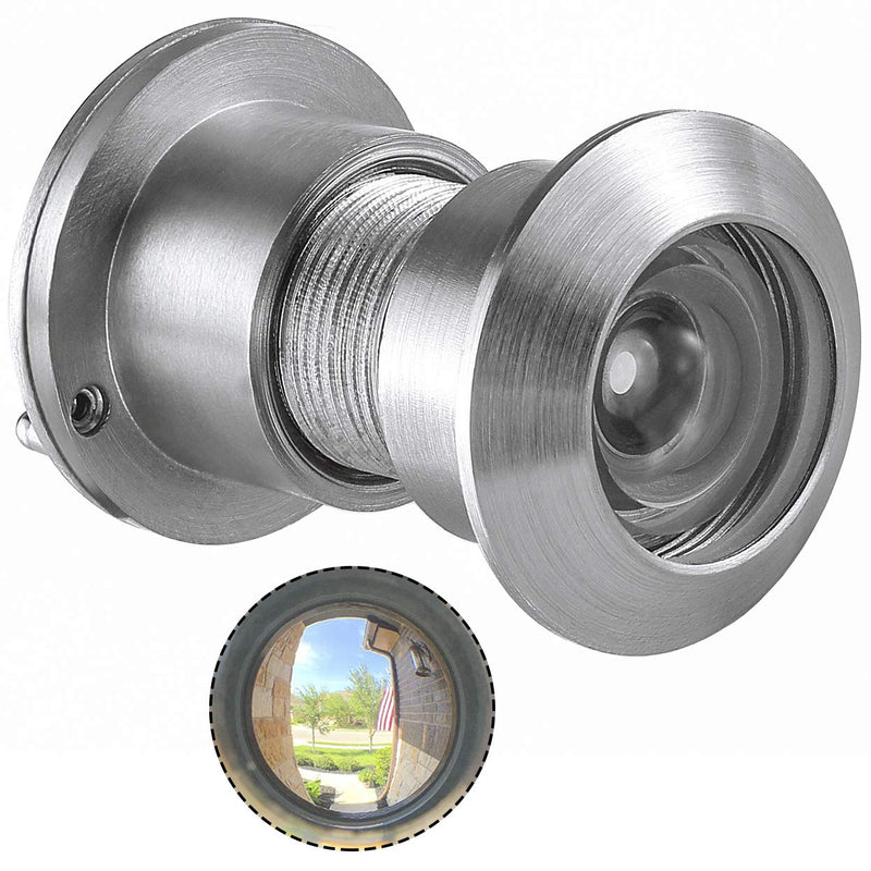 Earl Diamond Solid Brass 220-Degree Large Door Viewer Security Peek Peephole for Home Office Hotel with Heavy Duty Privacy Cover for 1-21/32" to 2-1/8" Doors, Satin Nickel Finish A-Satin Nickel - NewNest Australia