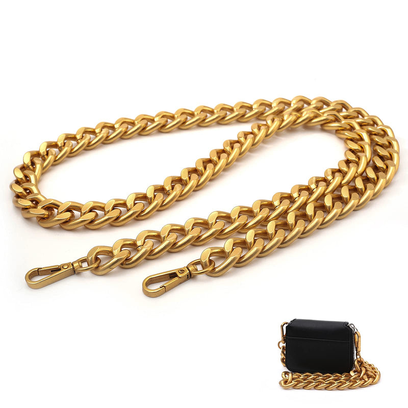 42‘’ Substantial Big Metal Cross-Body Chain Purse Strap Replacement for Mini Wallet,Waist Pack,Chest Bag (Antique Gold, Small) Antique Gold - NewNest Australia