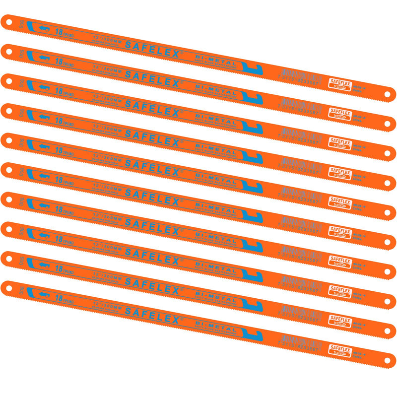 20 Pieces Hacksaw Replacement Blades Metal Cutting Hacksaw Blades with 18 Teeth and 24 Teeth Per Inch (Orange Background with Bi-metal Letter) Orange Background with Bi-metal Letter - NewNest Australia