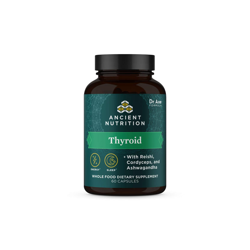 Thyroid Support Supplement with Ashwaghanda by Ancient Nutrition, Thyroid Capsules, Promotes Restful Sleep and Reduced Stress, Gluten Free, Paleo and Keto Friendly, 60ct - NewNest Australia