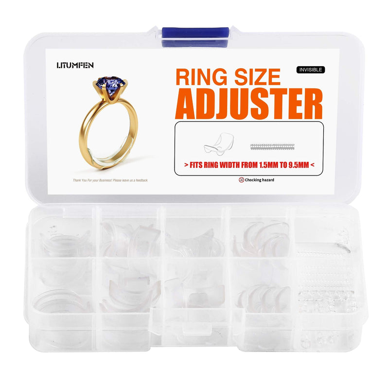 Ring Size Adjuster for Loose Rings - 60Pack, 2 Styles, Ring Guard, Ring Sizer, 10 Sizes Fit for Man and Woman Ring - NewNest Australia