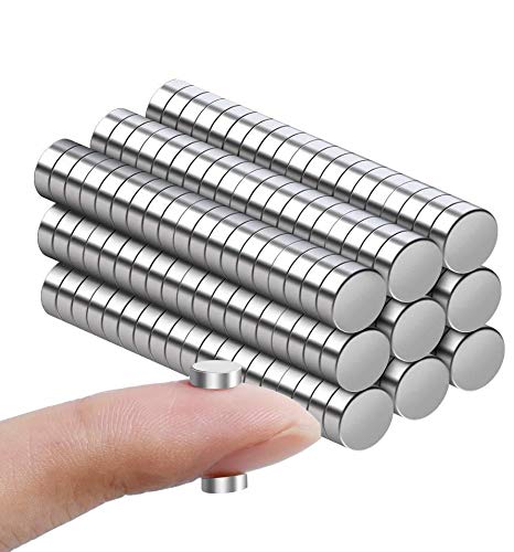 Fridge Magnets，6x2mm 100PCS, Refrigerator Magnets，Round Magnets for Office, Hobbies, Crafts and Science, Tiny Size：6mmD2mmH Pack of 100 6*2mm100Packs - NewNest Australia
