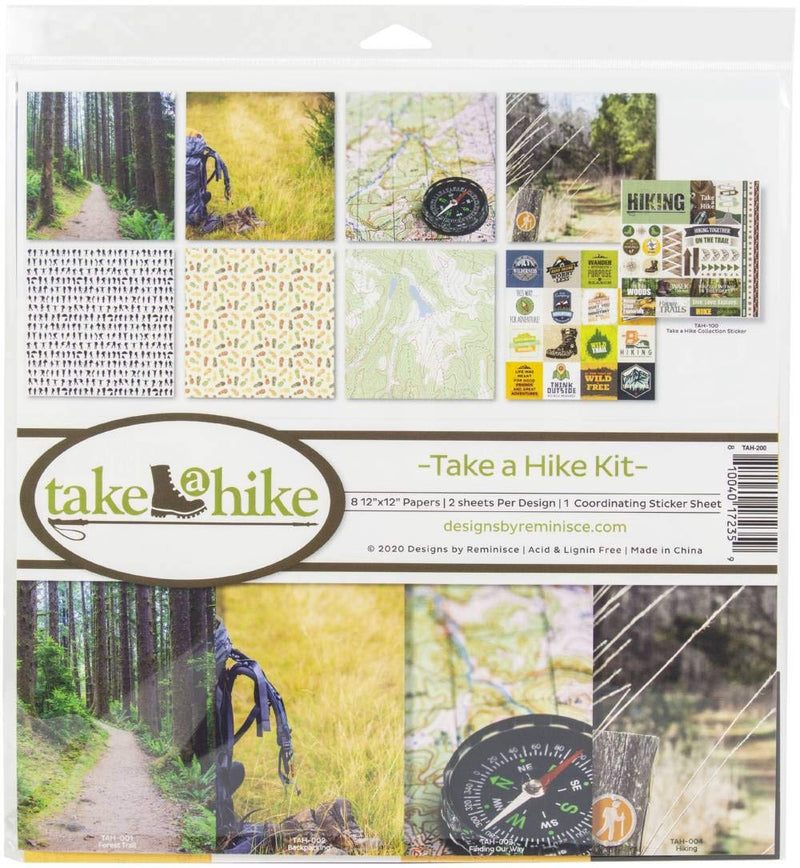 Reminisce Take a Hike Scrapbook Collection Kit Paper Crafts, Multi Color Palette - NewNest Australia