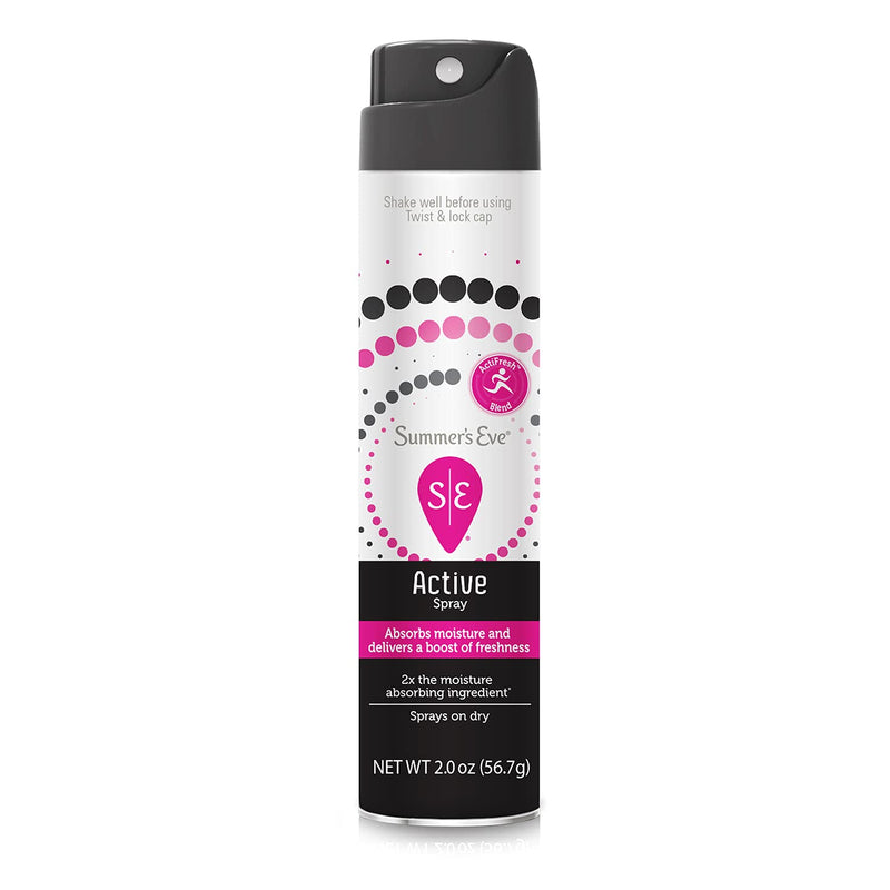 Summer's Eve Active Freshening Spray, Absorbs Moisture, 2 oz 2 Ounce (Pack of 1) - NewNest Australia