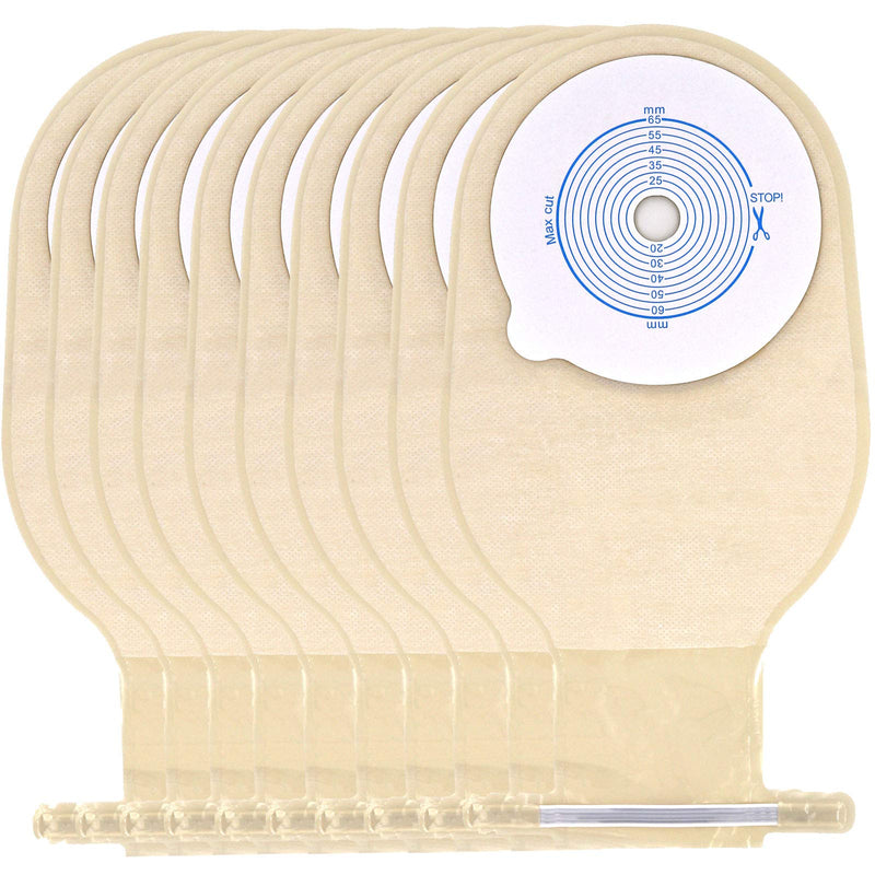 Ostomy Colostomy Supplies, 10 PCS Colostomy Bag, One Piece Drainable Pouches with Twist-Tie for Ileostomy Stoma Care, Cut to Fit(Max 20-65mm) 10 Count (Pack of 1) - NewNest Australia