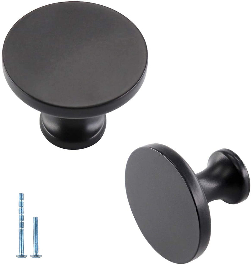 homdiy Cabinet Knobs Black Drawer Knobs Modern Cabinet Door Knobs 5Pack- HDLS9189BK Modern Drawer Dresser Knobs Single Hole Cupboard Knobs Round Knobs for Kitchen Cabinets 5 - NewNest Australia