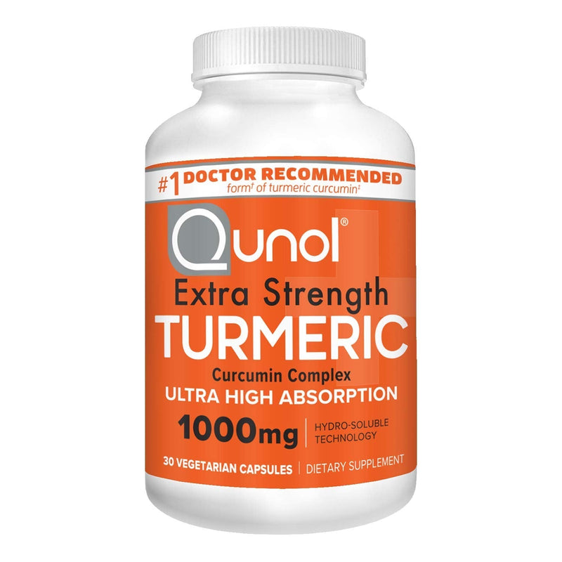Turmeric Curcumin Capsules, Qunol 1000mg Extra Strength Supplement, Patented Hydro-Soluble Technology, Alternative to Turmeric Curcumin with Black Pepper, 30 Veggie Capsules 30 Count (Pack of 1) - NewNest Australia