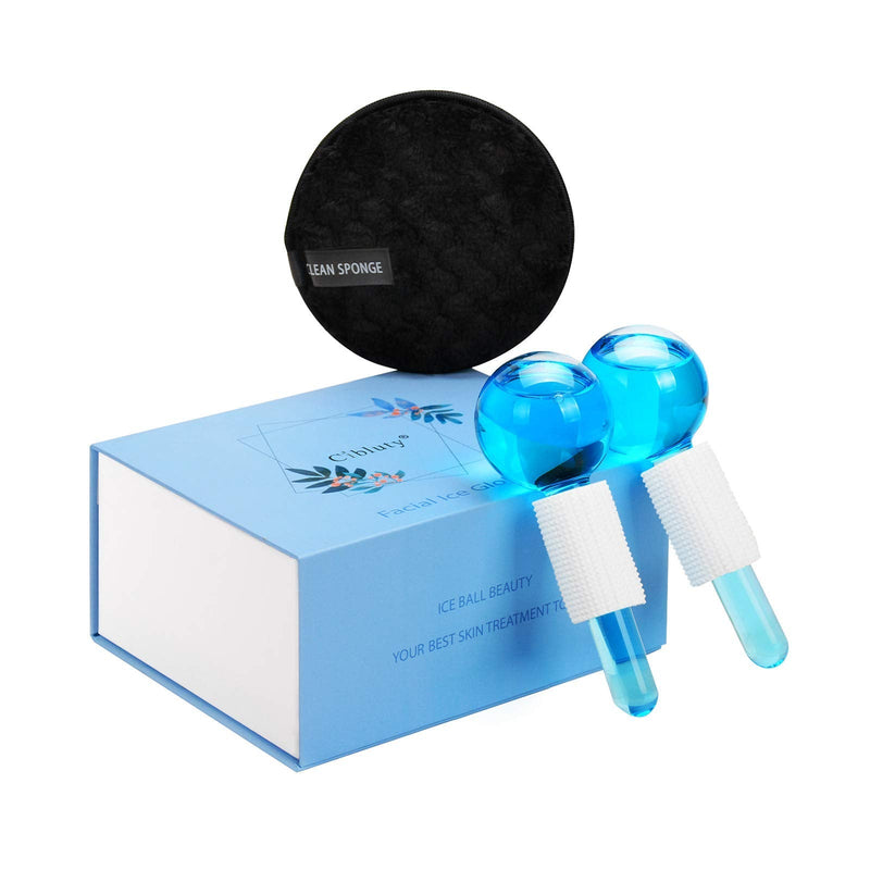 CIBLUTY ICE GLOBES for FACIAL, 2 PCS Facial Globes for Massage Tool, Facial Roller Cold Skin Massagers, Tighten Skin, Reduce Puffiness and Dark Circles, Enhance Circulation Blue - NewNest Australia