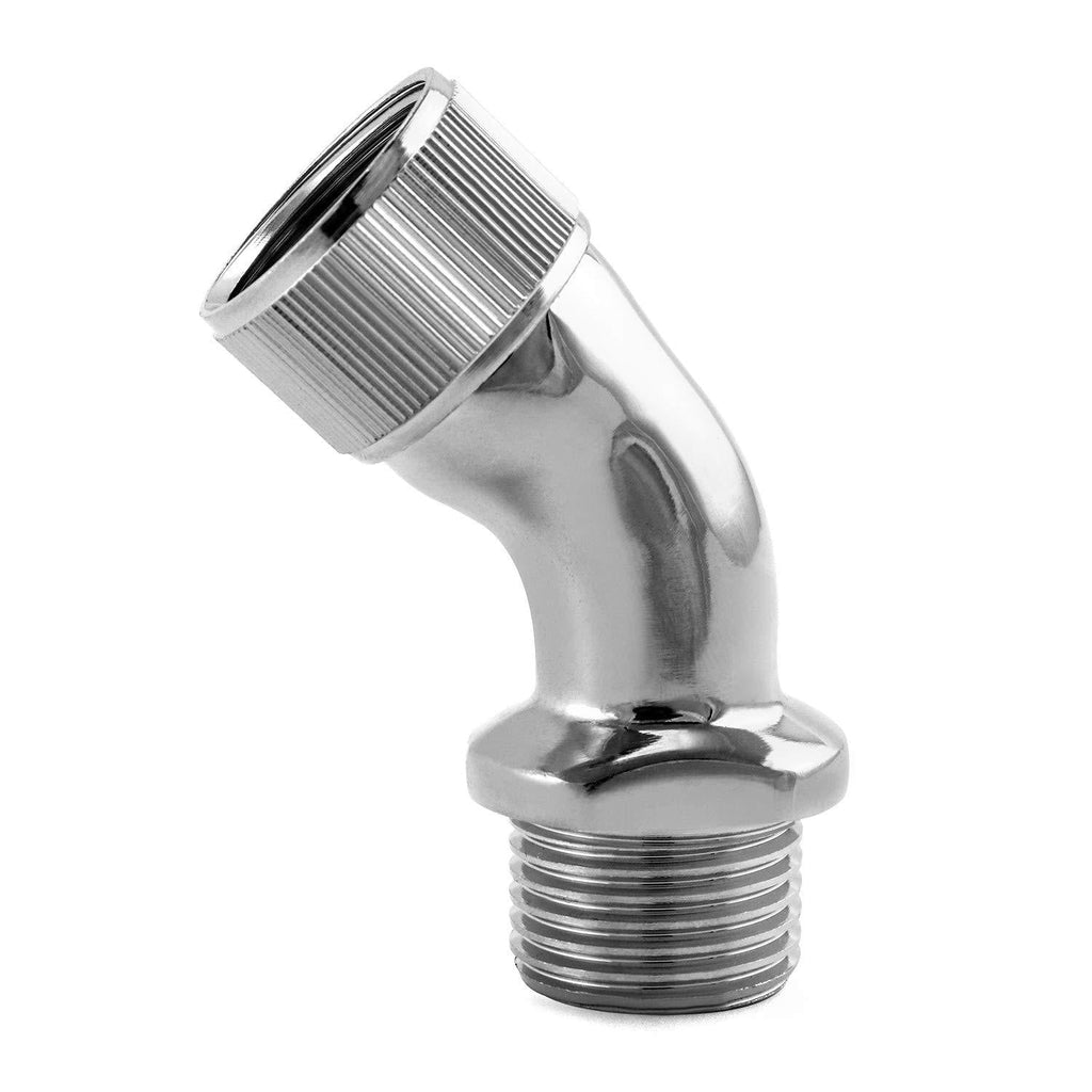 QWORK Elbow Adapter for Shower Head, Chrome Copper 1/2" Extender Connector - NewNest Australia