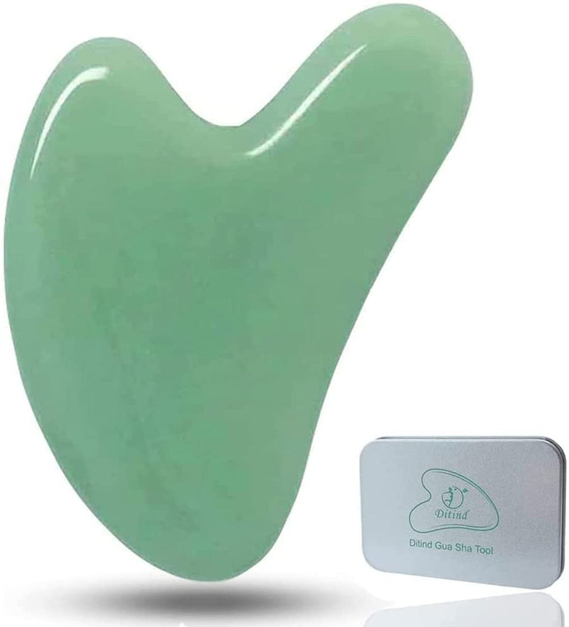 Ditind Gua Sha, Jade Stone Gua Sha Massage Tool, Guasha Tool for Face and Body Skin Massage. Gua Sha Set for Toxins Prevents Wrinkles for SPA Acupuncture, Therapy Trigger Point Treatment. Green - NewNest Australia