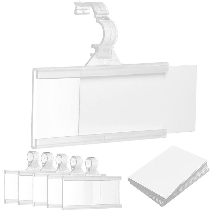 Reusable Plastic Wire Shelf Label Holder, for Pantry Retail Shopping Mall Store, Supermarket UPC Price Card & Ticket Display, Strong & Easy Clip Design Tight Snap Lock Closure. 1-1/4" H X 3" W (50) 50 - NewNest Australia