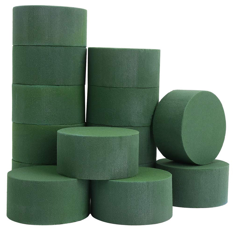 LOMIMOS 20PCS 3'' Round Floral Foam Bricks,Wet Florist Styrofoam Block Flower Arrangement Supplies for Craft Project 4*8cm - NewNest Australia