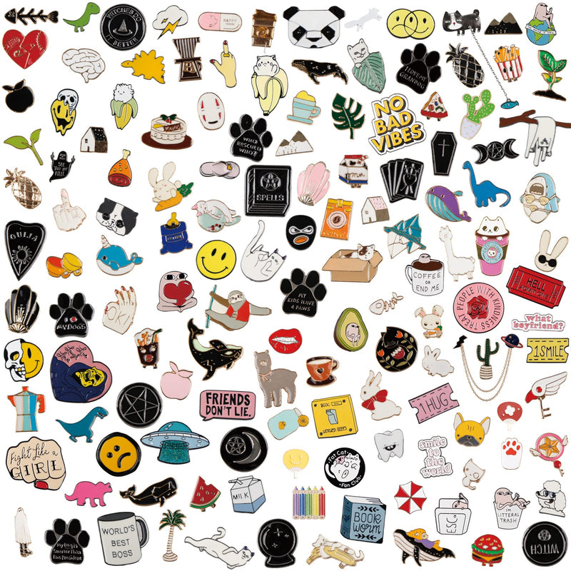 20 PCS Mixed Enamel Brooch Pins Bulk Set | Decoration Lapel Pin Clothes Accessories Gifts ( Random Style ) - NewNest Australia