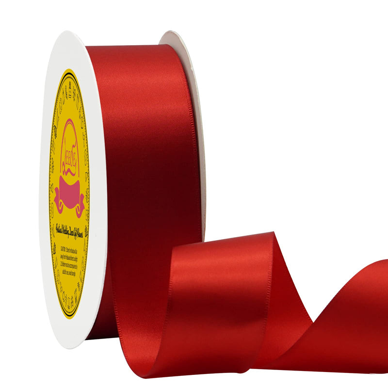 LEEQE Double Face Satin Ribbon 1-1/2" X 50 Yards Polyester Red Ribbon for Gift Wrapping Very Suitable for Weddings Party Hair Bow Invitation Decorations and MoreDecorations and More 1-1/2 INCH；50 Yards - NewNest Australia