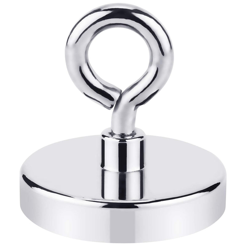 FINDMAG Fishing Magnets 300 LBS Pulling Force 2 inch Neodymium Rare Earth Magnet with Lifting Eye-Bolt, Super Strong Round Magnet for Retrieving Items in Lake, Beach, Lawn and New House. 2.00 inches（50mm） - NewNest Australia