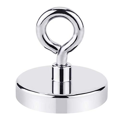 FINDMAG 1.76’’ Fishing Magnets, 200 LBS Pulling Force Neodymium Rare Earth Magnet with Lifting Eye-Bolt, Super Strong Round Magnet for Retrieving Items in Lake, Beach, Lawn and New House. 1.76 inches（45mm） - NewNest Australia