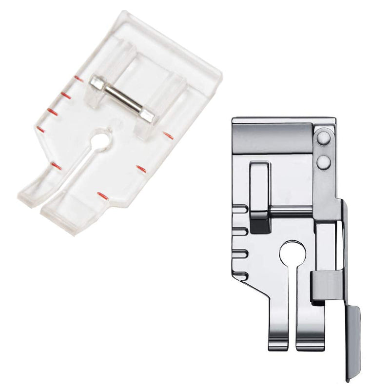 1/4 inch Presser Foot Quilting Patchwork Foot with Edge Guide, 1/4 Inch Clear View Quilting Presser Foot, Fit for Singer Brother Babylock Janome Simplicity Low Shank Sewing Machine（2pcs） 2pcs - NewNest Australia