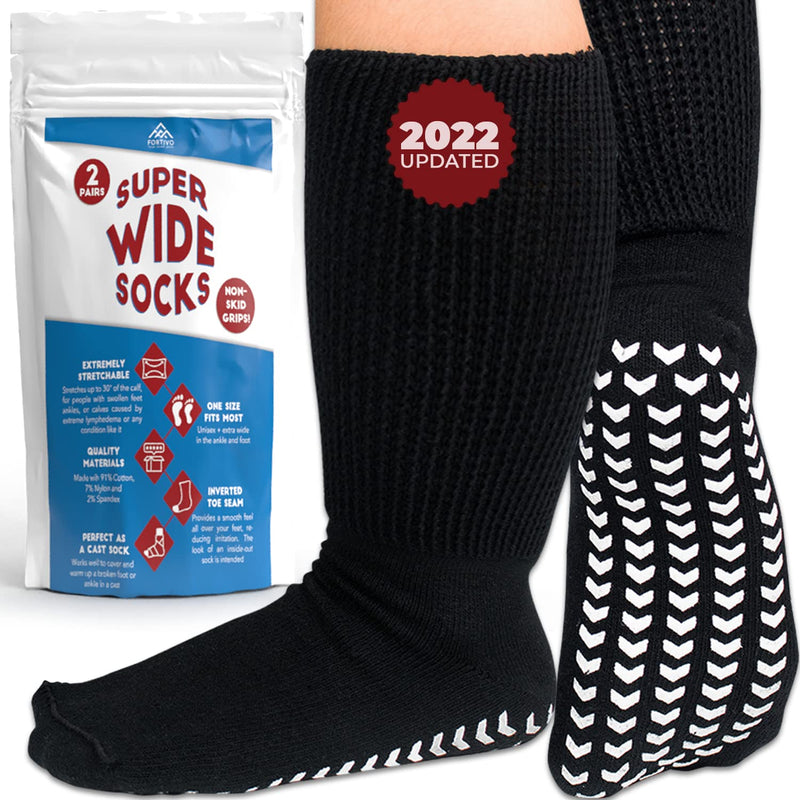 Extra Wide Socks for Swollen Feet, Extra Wide Bariatric Socks, Non Slip Cast Sock, Diabetic Edema Socks, Hospital Socks, Swollen Feet Socks Women, Extra Wide Mens Socks, Edema Socks, Lymphedema Socks - NewNest Australia