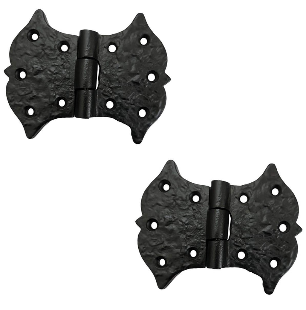 Adonai Hardware "Gamul" Black Antique Iron Butterfly Hinge (2, Matte Black Powder Coated) 3.9 Inch x 2 Pack - NewNest Australia