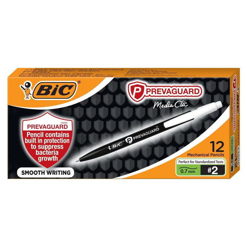 BIC PrevaGuard Media Clic #2 Mechanical Pencil, Medium Point (0.7mm ...