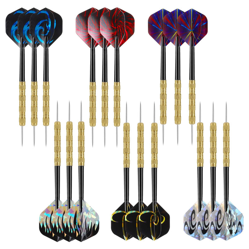 Accmor Steel Tip Darts, Professional Metal Darts, 14G Darts Metal Tip Set, Metal Darts for Dartboard,18 pcs Symbols - NewNest Australia