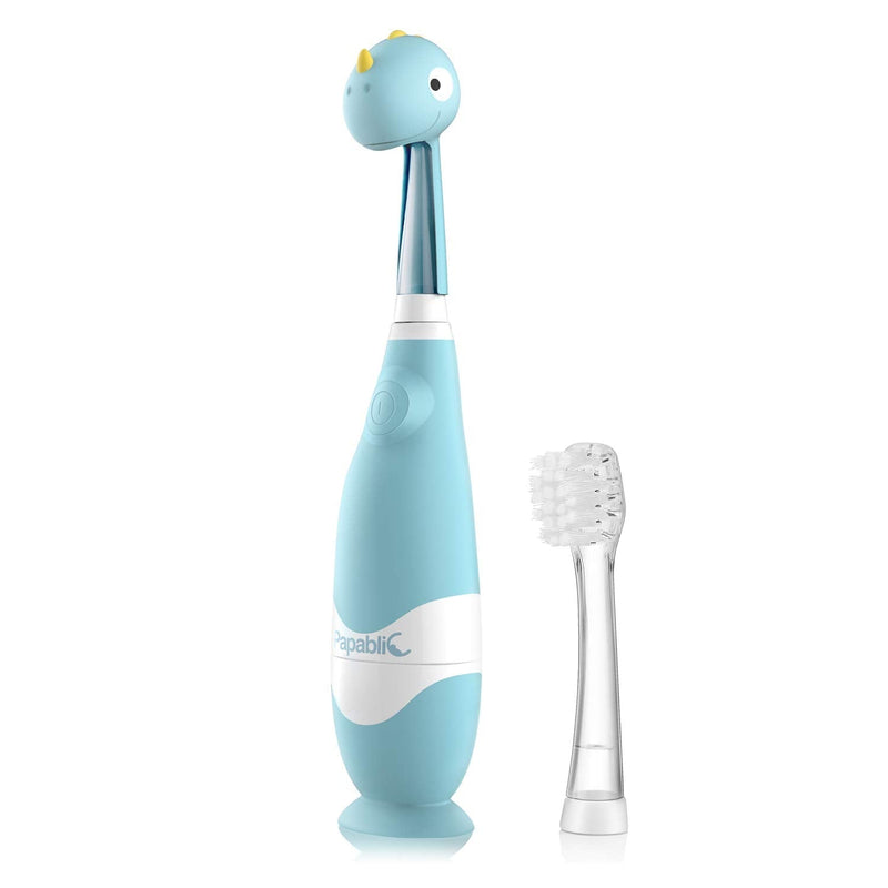Papablic Debby Toddler Sonic Electric Toothbrush with Cute Dino Covers for Babies and Toddlers Ages 1-3 Years - NewNest Australia