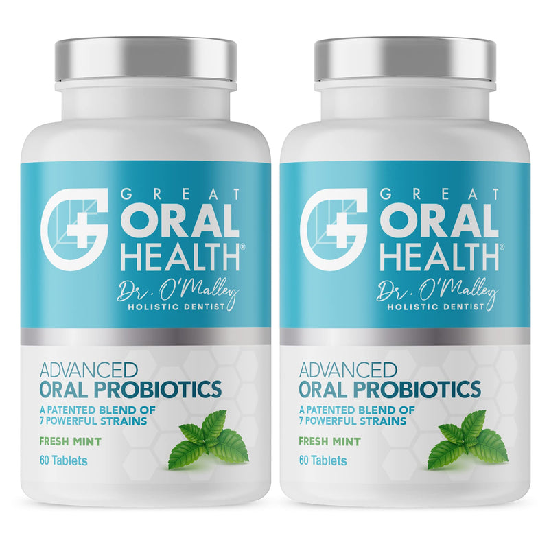 Great Oral Health Oral Probiotics - Attack Bad Breath, Gum Disease and Build Strong Oral Health- All Natural CHEWABLE Probiotics (2 Pack, Mint Flavor) 2 Pack - NewNest Australia
