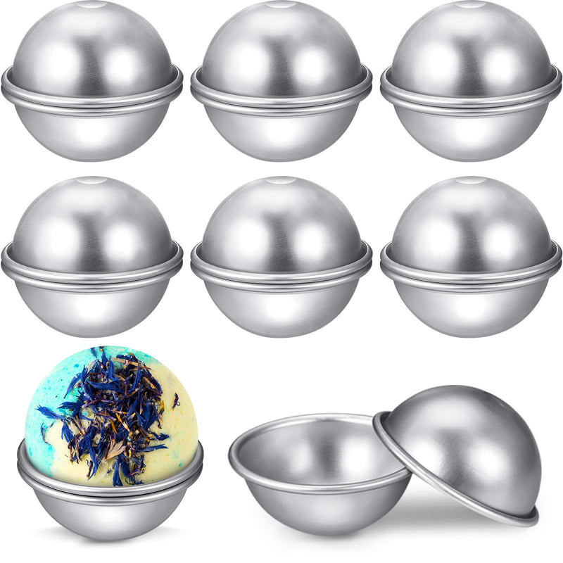 16 Pieces 6 cm/ 2.36 Inch Diameter Bath Bomb Moulds DIY Metal Bath Bomb Crafting Mould Bath Bomb Making Supplies for Crafts Making, 8 Sets - NewNest Australia