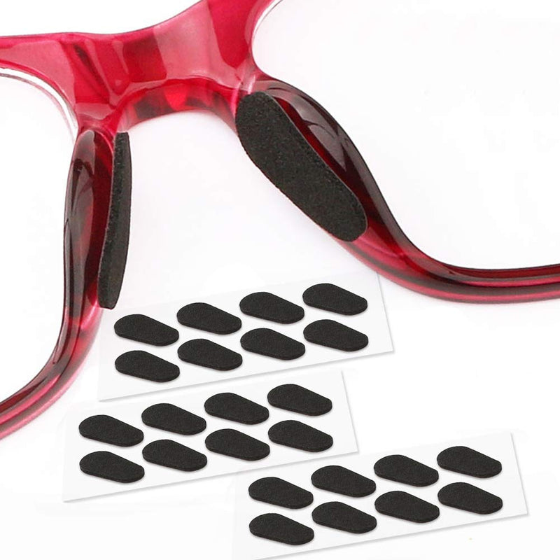 Soft Foam Nose Pads Self Adhesive Non-Slip Eyeglass Nose Pads, Thin Nosepads for Eyeglasses Sunglasses Glasses,12Pairs,1.0MM Black 1.0mm/Black Color - NewNest Australia