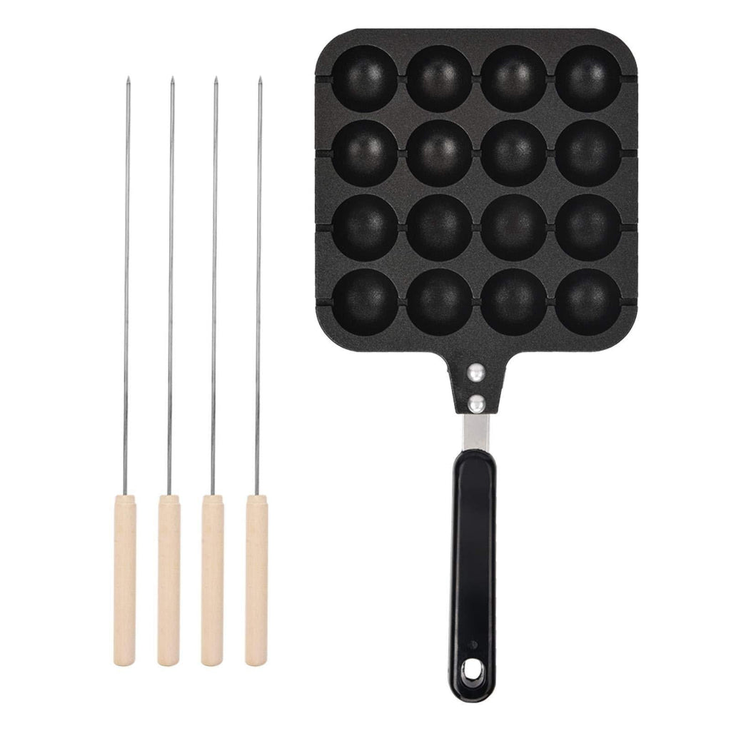 Takoyaki Grill Pan - Non-Stick Grill Pan Plate Cooking Baking Mold Tray for Making Takoyaki & Round Pancakes - NewNest Australia