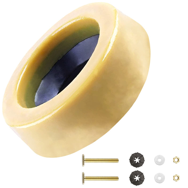 Extra Thick Toilet Wax Ring Toilet Bowl Wax Seal Kit with Bolts Reinforced Urethane Core Gas/Odor and Watertight Seal Fit with 3-Inch and 4-Inch Waste Lines. - NewNest Australia