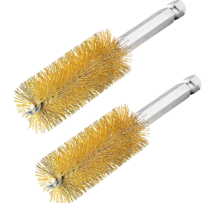 Ram-Pro Stainless Steel Wire Brush for Power Drill Impact Brass Driver - Cleaning Brush Hex Shank (2 Pack) 2 - NewNest Australia