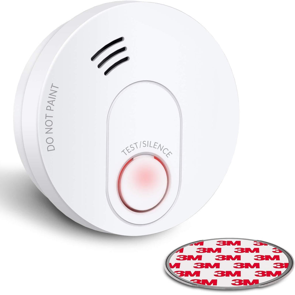 SITERWELL Smoke Alarm, 10-Year Smoke Alarm with Photoelectric Sensor and Low Battery Warning, Fire Alarm with Built-in Battery and Fault Warning for Bedroom and House, UL Listed, GS526A, 1 Pack - NewNest Australia