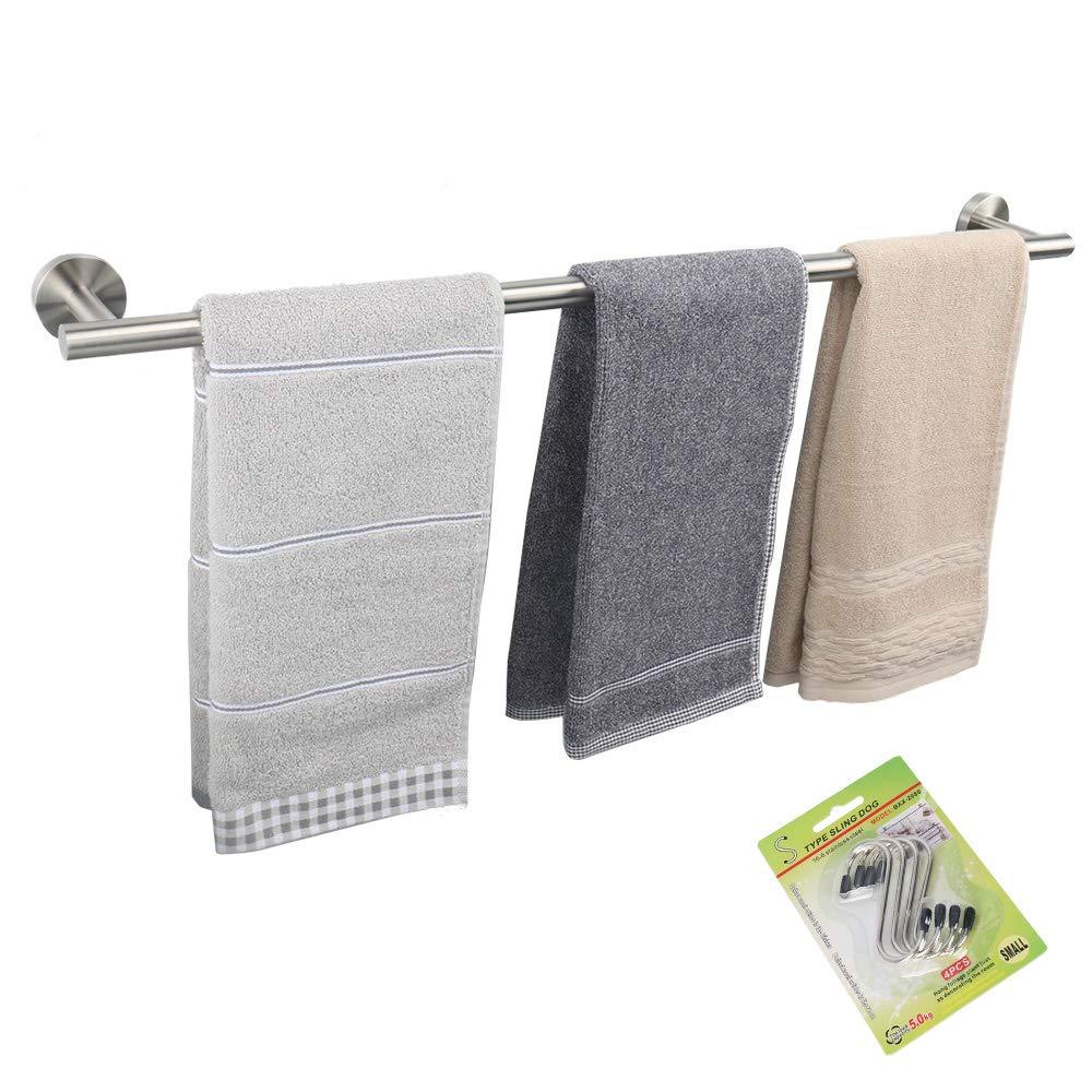 TocTen Bath Towel Bar - Thicken SUS304 Stainless Steel Bathroom Towel Holder, Towel Rod for Bathroom Heavy Duty Wall Mounted Towel Rack Hanger (30IN, Brushed) 30IN Brushed Nickel - NewNest Australia