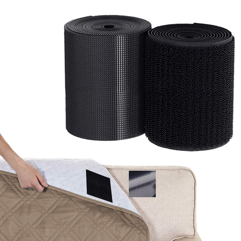 TEUVO Sew on Hook and Loop to Keep Couch Cushion in Place, Non Adhesive Fabric Tape for Crafts DIY and Sewing Projects, 11cm Wide and 2m Long - NewNest Australia