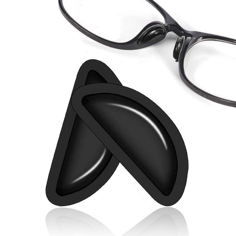 Eyeglass Nose Pads, 12 Pairs Adhesive Soft Silicone Air Chamber Glasses Nose Pads, 3.5mm Heighten Nose Pads for Plastic Frames (Black) Black - NewNest Australia