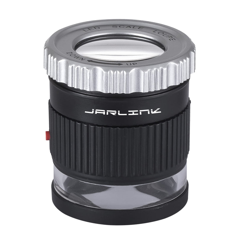 JARLINK 30X Jewelers Loupe, Adjustable Focal Length Magnifier with 3 LED Light for Gems, Jewelry, Coins, Stamps, etc (Black) Black - NewNest Australia