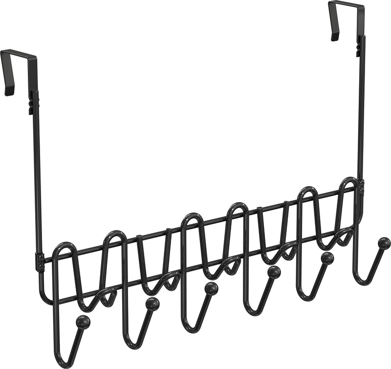 Deco Brothers Supreme Over The Door 11 Hook Organizer Rack, Black - NewNest Australia